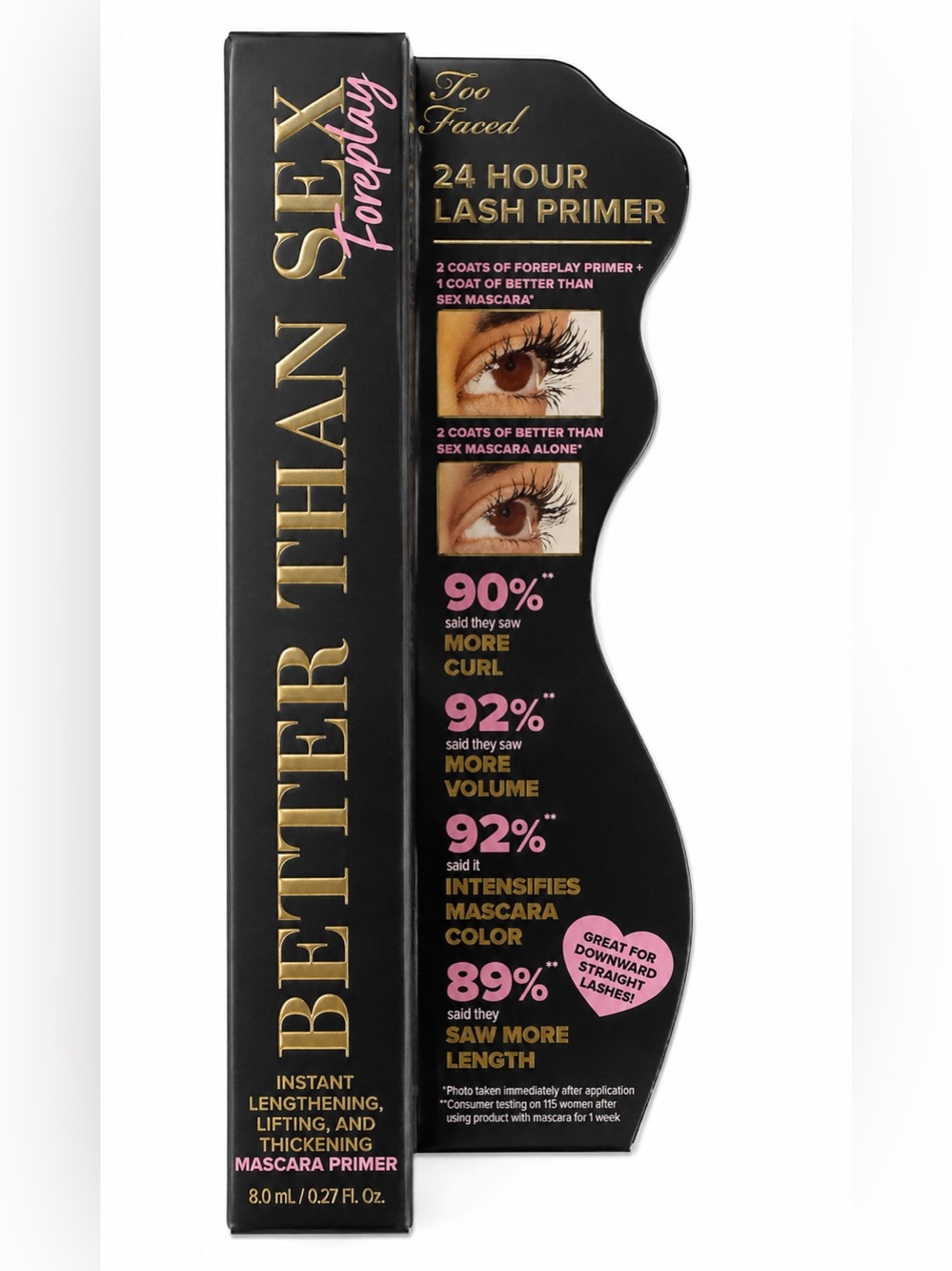 Too Faced Better Than Sex Foreplay 24-Hour Lash Primer 8 ml/.27 oz Full Size